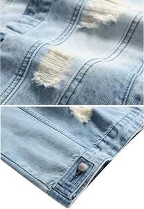 Veste en jean vintage pour hommes, manteau de moto léger et décontracté, veste en jean mince et chaude - Product Image 2