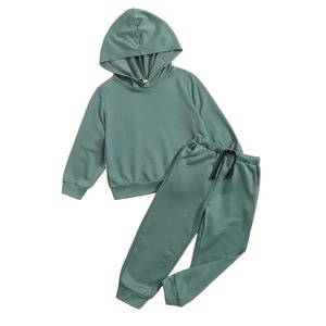Conjuntos de chándal de algodón para niños Conjuntos de ropa para niños Chándales personalizados para niños Ecológico French Terry Kid Jogger Set - Product Image 1