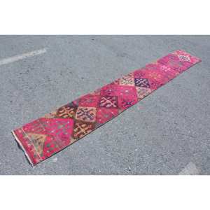 พรมตุรกีวินเทจคลาสสิกสีแดงน้ำตาล1.6 x พื้นที่ขนาดใหญ่พรมห้องนั่งเล่น11.1ft วัสดุผ้าขนสัตว์น้ำยางเย็บปะติดปะต่อปริศนาห้องโถง - Product Image 3