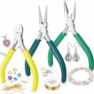 Ensemble de pinces pour la fabrication de bijoux, durable, 3 pièces, pour la fabrication de précision en acier inoxydable et la conception de bijoux - Product Image 1