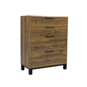 Cómoda Moderna de 4 Cajones, Cómoda de Madera para Dormitorio con Base de Metal, Mueble de Almacenamiento Minimalista para el Hogar - Product Image 1