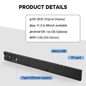 23.1 "affichage de bord d'étagère publicitaire LCD lecteur de publicité numérique Ultra large étiré pour supermarché centre commercial magasin de détail - Product Image 5