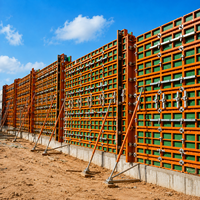 Système de coffrage en contreplaqué à ossature métallique pour la construction de murs en béton, panneaux de coffrage modulaires robustes