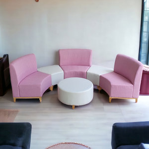 Sofá Lounge Tapizado Comercial con Diseño de Patchwork GSD68068 - Product Image 4
