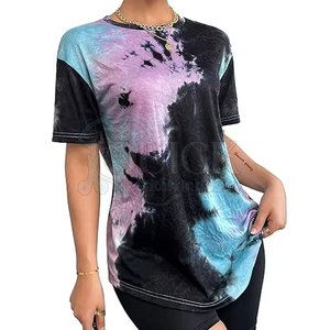Camisetas de Verano para Mujer, Transpirables, Ecológicas, de Secado Rápido, con Estampado Tie-Dye, Manga Corta, Alta Calidad, Precio Bajo, Disponibles en Stock - Product Image 4