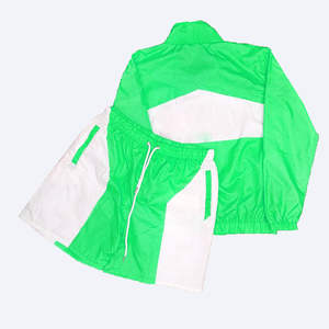 Vêtements de sport sur mesure pour hommes Survêtement coupe-vent en nylon personnalisé Ensemble de piste Passepoil en nylon Survêtement de sport pour hommes - Product Image 2