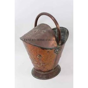 Premium coated steel metal charcoal bucket with solid construction and reinforced bottom for heavy-duty storage use - Product Image 5