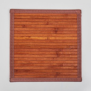 แผ่นรองจานทรงสี่เหลี่ยมทำจากมู่ลี่ไม้ไผ่ผลิตภัณฑ์ที่เป็นมิตรต่อสิ่งแวดล้อมทำจากของตกแต่งโต๊ะในเวียดนามขายส่ง - Product Image 1