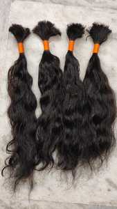 Cheveux humains vierges indiens 100 % naturels, non traités, ondulés, de type Remy, d'origine indienne, disponibles en vrac auprès d'un fournisseur direct - Product Image 4