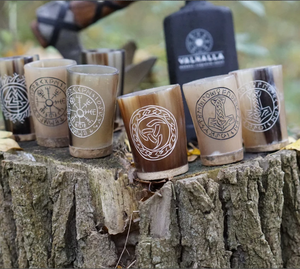 Middle Ages Mythology Gift Odin Mug Shot Mug Shot <b>Glasses</b> Valknut Husband Gifts, Couples Gift, Christmas Gifts - Product Image 1