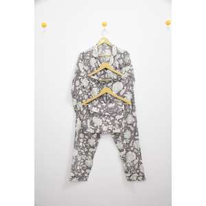 Conjunto de Pijama 100% Algodón con Estampado a Mano, Ropa de Dormir para Mujer, Conjuntos de Pijamas Cómodos para Mujer - Product Image 6