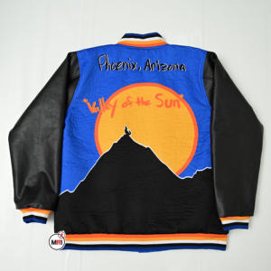 Veste universitaire en polyester de qualité supérieure High Street veste Letterman coupe-vent respirante avec logo personnalisé entièrement sublimation - Product Image 3