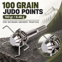 Pointes de flèches en carbone et plastique Judo Silver Strong Broadheads 100 grains, vis 4 mm, pour la chasse, le tir à l'arc, l'entraînement en extérieur