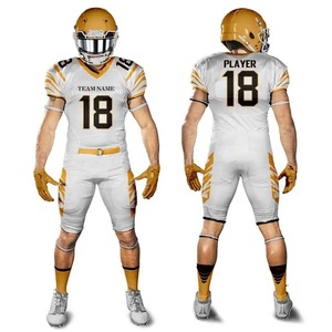 Uniforme de football américain pour hommes en maille respirante et antibactérienne, personnalisable par sublimation, nouveau, confortable, vêtements d'équipe sportive, vente en gros - Product Image 1