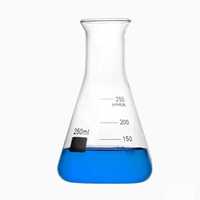 Gelas Laboratorium Kimia 50ml Botol Erlenmeyer Bergraduasi dari Kaca Borosilikat
