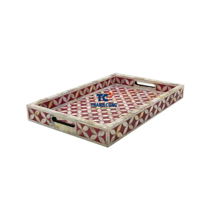 BANDEJA DE MADRE DE PERLA al mejor precio, producto artesanal de Vietnam, ideal para decoración de mesa de Ramadán y regalos de Oriente Medio - Product Image 1