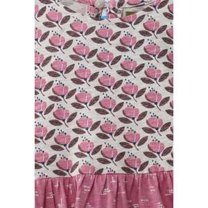 Vestido con gráfico rosa de marca para niñas Vestidos de flores para niñas - Product Image 1