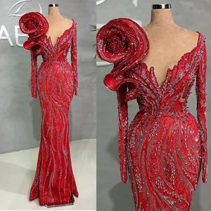 Vestidos de Novia Sirena 2026 para Mujer, Elegantes, con Cuentas, Ligeros, Bordados a Mano, Manga Corta, con Encaje y Patrón Liso - Product Image 2