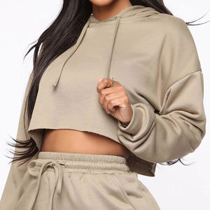 2025 nuevo estilo hecho a medida para mujer, Top corto, chándal, marca privada, ropa de invierno, Top corto para mujer, chándal, conjunto de 2 piezas - Product Image 3