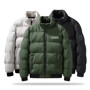 Chaquetas acolchadas con logotipo personalizado para hombre, chaqueta acolchada de color personalizada de manga larga para adultos, chaqueta Bomber de diseño personalizado para hombre - Product Image 4