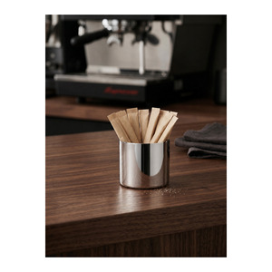 Sucrier en métal chromé, surface brillante, diamètre 7 cm et hauteur 6 cm - Product Image 1