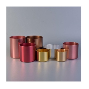 Pot à bougie en métal luxueux et élégant avec couvercle, magnifique pot à bougie pour la décoration à la maison, les dîners - Product Image 5