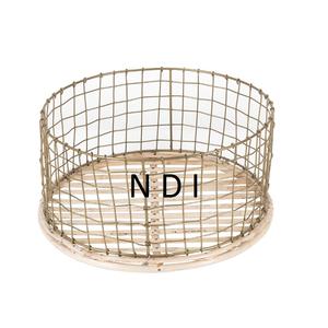 Cesta de Almacenamiento de Frutas y Verduras de Alambre Metálico con Diseño Exclusivo en Acabado de Recubrimiento en Polvo Negro en Forma Redondeada para Hoteles. - Product Image 6