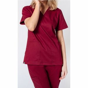 Ensembles d'uniformes de gommage col montant manches courtes ensemble de gommage médical personnalisé pour les femmes - Product Image 6
