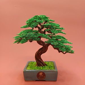 Bonsaï Zen en fil de cuivre artisanal | Chef-d 'œuvre artistique Feng Shui pour la relaxation et l'équilibre dans la décoration intérieure | Prêt à expédier - Product Image 2