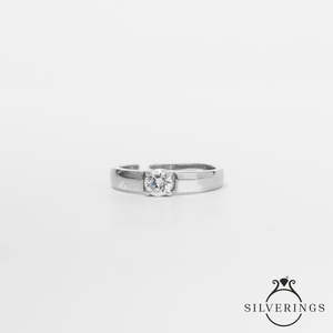 Anillo de Plata de Ley 925 para Hombre Silverings, Chapado en Rodio con Incrustaciones de Diamantes y Circonitas para Uso Diario y Bodas - Product Image 4