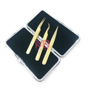 Pince à épiler pour extensions de cils tendance en acier inoxydable, longueur standard, pour salon de beauté, avec manche personnalisé et emballage sur mesure - Product Image 6