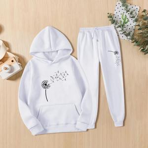 <b>100</b>% <b>Cotton</b> Hooded Sweat Suits New Casual Sublimation Printed 2 Piece Set Premium Customize Stylish Woman Tracksuits - Product Image 3