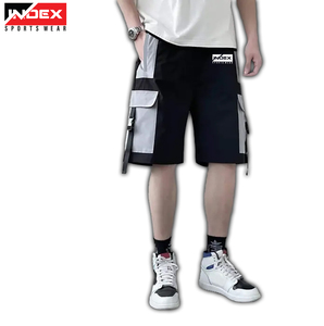 Short de sport taille haute avec logo personnalisé pour hommes Short de sport oversize de couleur unie entrejambe de 5 pouces respirant et imperméable pour salle de sport - Product Image 1