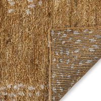 Meistverkaufter Schwarzer Rechteckiger Mediterraner Handgeknüpfter Jute-Gebetsteppich mit Polsterung und Rutschfester Mittellanger Flor in Senfgelb
