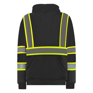 Sweat à capuche personnalisé réfléchissant de sécurité de qualité haute visibilité Polyester coton unisexe pull sweat hommes sweats à capuche avec réflecteur - Product Image 1
