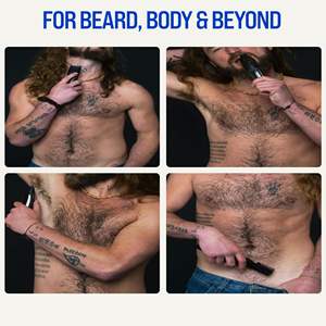 Tondeuse à barbe sans fil Varangian avec écran LED numérique, 6-en-1, lame en titane, 17 longueurs réglables, fonction IPX7, soin des cheveux et du corps - Product Image 3