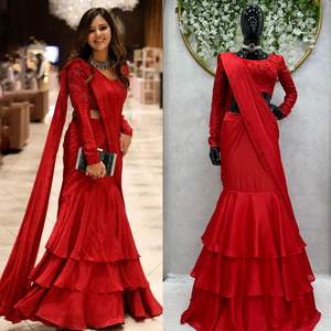 Lehenga de Seda Chinon Lista para Usar, Obra Maestra Curada para Minoristas de Boutiques, al por Mayor y a Precio Económico - Product Image 2