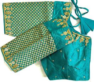Beautiful Blouse With Heavy Sequence Work & <b>Thread</b> , Zari Work And Hand Work - Product Image 2