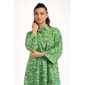 Vestido Casual de Oficina para Mujer, Cuello Mandarín Cuadrado, Transpirable, Translúcido, Corte Regular, WM-DRS-WS25-702, para Fiestas de Primavera, Tallas XS-XL - Product Image 4