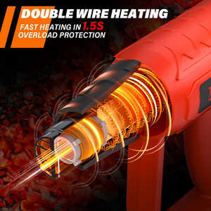 Pistola de Aire Caliente Profesional de 2000W con Doble Temperatura, Grado Industrial, Protección Contra Sobrecarga, 4 Boquillas, 60C-600C - Product Image 1