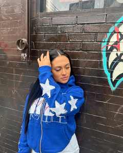 Conjunto de 2 piezas con bordado personalizado para mujer Y2k Crop Top sudaderas con capucha parche desgastado apliques bordado recortado conjunto de Sudadera con capucha - Product Image 2