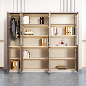 Industrial Modular Filing Cabinet Glass Sliding Doors Melamine <b>Office</b> Furniture Commercial Use Home School Hospital - Product Image 4
