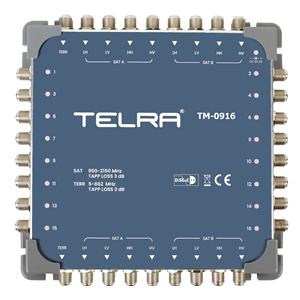 Multiconmutador de satélite en cascada de 9 entradas y 16 salidas, Multiconmutador DiSEqC 2.0, Multiconmutador de banda C y Ku - Product Image 1