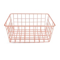 Panier en maille écologique avec poignée en bois, design moderne en fil métallique, rangement de cuisine polyvalent pour paniers à fruits