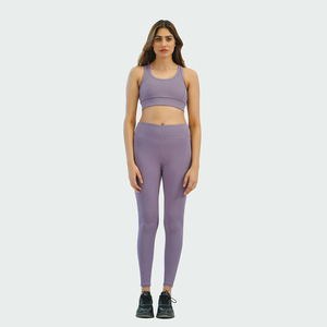 Ensemble de yoga pour femmes, léger, durable, motif uni, 2 pièces, 100% coton, écologique, décontracté, pantalon de yoga à taille élastique - Product Image 2