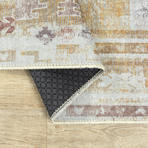 Adiva lavable a máquina Vintage decoración del hogar alfombra impresa antideslizante respaldo alfombra sala de estar dormitorio baño tejido técnica - Product Image 4