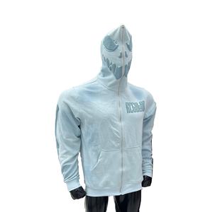 2025 haute qualité hommes visage complet sweat à capuche zippé français éponge bouffée impression avec sweat à capuche vierge et sweat - Product Image 3