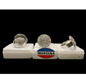 Belle bague en alliage plaqué argent avec incrustation de diamants américains brillants, parfaite pour les femmes, les filles, les fêtes et les tenues quotidiennes - Product Image 2