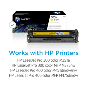 Cartouche de toner HP 305A originale pour LaserJet, jaune, modèle CE412A, compatible avec l'imprimante - Product Image 4