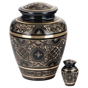 High Quality Custom Made Adult Cremation Urn Eco-Friendly Metal Handicraft by Antique Co Wholesale Brass Urn for Ashes - Product Image 2